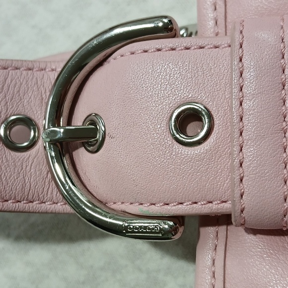 Vintage Coach Soho Pebbled Leather Bag In Bubblegum Pink #9544 - Picture 10 of 10
